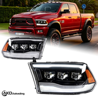 AKD Car Model for Dodge RAM 1500 2500 3500 LED DRL Dynamic Signal High and Low Beam Day Running Light DRL Light Auto Lamps