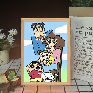 งานศิลปะไฟ <span class=keywords><strong>LED</strong></span> สไตล์อนิเมะญี่ปุ่นยอดนิยม 99 แบบ ลาย Attack on Titan, Tomie, สาวน้อยหุ่นยนต์, Conan, Kulomi งานฝีมือไม้ กล่องไม้ ป้ายติดผนัง - Product Image 3