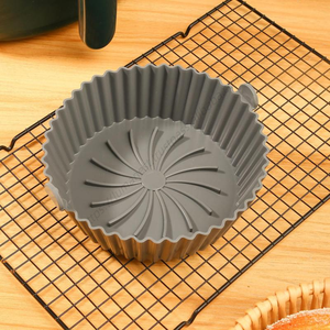 Venta al por mayor: Bandeja de silicona reutilizable para freidora de aire, apta para alimentos, fácil de limpiar - Product Image 3