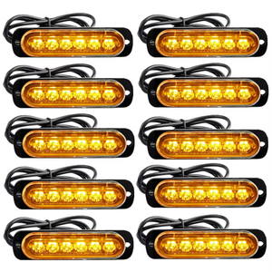 Luz de Advertencia LED <span class=keywords><strong>Lyr</strong></span>, 1 Unidad, 12V-24V, 6 LED, Luz Estroboscópica para Camión, Remolque, Luces LED para Automóvil, Advertencia de Emergencia, Luz de Peligro Intermitente - Product Image 1