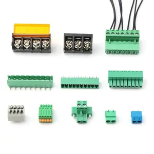 Takılabilir bariyer vidalı vidasız terminal bloğu 3.5mm 3.81mm 5.08mm 9.50mm 2-16pins fiş PCB terminal bloğu konnektör