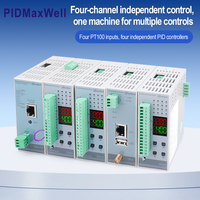 Contrôleur de température PID à affichage LED sur rail DIN à 4 boucles DR04D RS485 Modbus RTU, armoire industrielle numérique multi-zones OEM