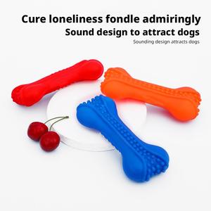 Pas de toxique Durable amusant interactif grinçant 15cm couleurs assorties vinyle plat dentaire dentition jouet à mâcher pour petits et moyens chiens - Product Image 6