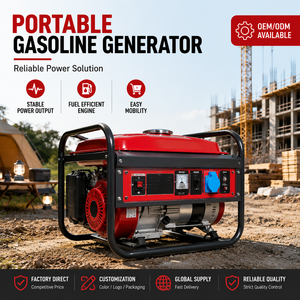 Générateur à essence à cadre ouvert 5KW / 4 temps / 50/60Hz / Réservoir de 15L / Portable / Utilisation domestique et sur chantier - Product Image 1