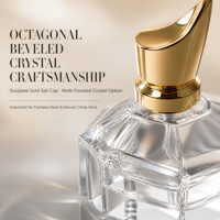 Fabrication en stock – Flacons de parfum en verre haut de gamme personnalisés de 30 ml, 50 ml, 100 ml avec pompe pulvérisatrice et boîte sur mesure