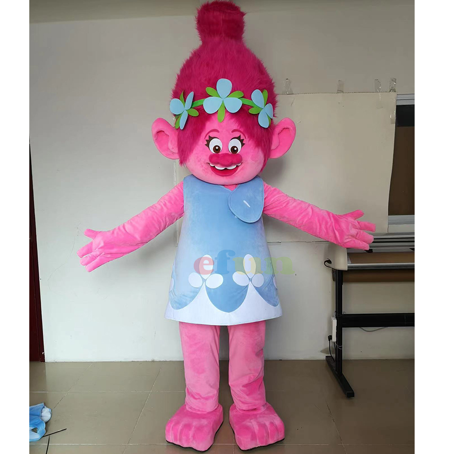 Outfit Cartoni Animati Trolls Vestito Carnevale Cute Poppy Mascot Costume Trolls Princess Parade Birthday Cosplay Dress Outfit Cartoni Animati Trolls Vestito Carnevale Cute Poppy Mascot Costume Trolls Princess Parade Birthday Cosplay Dress
