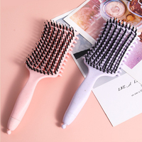 Nouvelle brosse démêlante ventilée 2026 pour cheveux bouclés, avec queue de rat et poils de sanglier, pour femmes et hommes, définition des boucles et démêlage des vagues