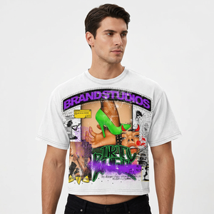 T-shirt streetwear oversize pour homme, manches courtes, jersey de coton, imprimé, col rond, coupe classique, motif design - Product Image 6
