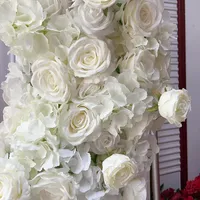 2M/2.4M Witte Rozen Hartvormige Bloemstukken Bruiloft Achtergrond Boog Banket Evenement Podium Ceremonie Decoratie
