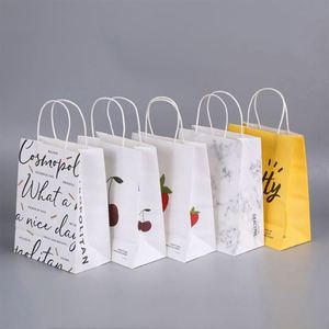 Sac cadeau en papier kraft recyclé personnalisé, sac d'épicerie en papier avec votre propre logo - Product Image 5