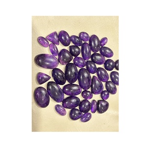 Fourniture directe d'usine de cabochon de quartz d'améthyste naturelle pour boucles d'oreilles et colliers de l'exportateur indien - Product Image 1