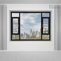 Ventana Doble Arqueada Blanca para Hogar, Dormitorio, Sala de Estar, Ventana Transparente con Iluminación, Admite Personalización