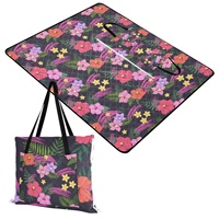 Nueva Manta de Picnic Hawaiana Impermeable y Portátil, Plegable con Bolsa de Mano, Manta de Camping Personalizada Puakenikeni para Playa