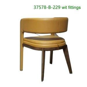 Sillas de comedor de cuero de madera maciza de lujo ligero-Silla de comedor moderna 37578-B-229 con accesorios - Product Image 2