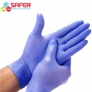 Gants jetables en nitrile bleu cobalt de l'usine chinoise Gants de ménage doux imperméables légers de haute qualité sans latex - Product Image 5
