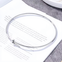 Collier ras du cou en cristal pour femme, design fin en forme de clou, empilable, or et argent, bijou de mode minimaliste, cadeau