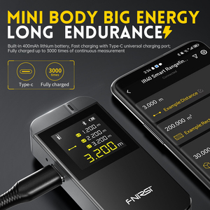 FNIRSI IR40 Télémètre <span class=keywords><strong>laser</strong></span> intelligent 40m, mètre ruban <span class=keywords><strong>laser</strong></span>, application Bluetooth, dessin de plan d'étage, haute précision - Product Image 5