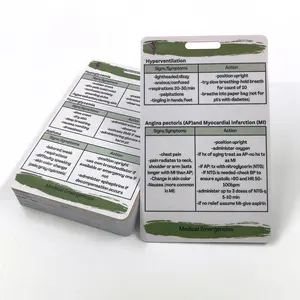 Carta di plastica personalizzata prezzo di fabbrica di stampa PVC Business Full Color della droga infermieristica carte per la Routine di farmaci per la cura della casa guide