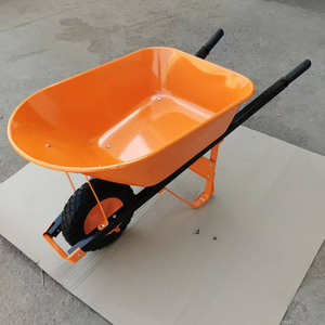 Brouette à roue unique robuste pour chantier de construction avec plateau en acier pour béton - Product Image 1