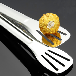 Pince à steak en acier inoxydable 304 SUS 304 pour buffet de luxe, ustensile de service alimentaire, pince à pain à fentes, 7/9/12/14 pouces - Product Image 2