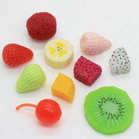 Simulatie Fruitplakjes Kubussen Hars Kawaii 100 Stuks Diverse Fruitplakjes Cabochons voor Poppenhuis Levensechte Fruitjes, Slijm, DIY Knutsels