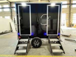 Remolque de Baño Portátil de Lujo Original 2026, Unidad Móvil de Baño Público VIP Negra, Construcción de Acero con Precio Competitivo - Product Image 4