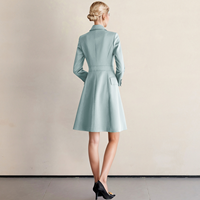 Robes élégantes à double boutonnage pour femmes col structuré fabricant de vêtements tenues d'affaires originales ODM OEM