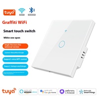 Pour Tuya Wifi Smart Home App Contrôlé Prise Murale Unique Zéro Feu Chronométré Tactile Commande Vocale ABS Matériel 10A pour US Européen