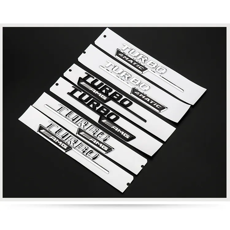 Turbo-Amg/4Matic Unique Custom Plastic Number Logo Badge Sticker For Car