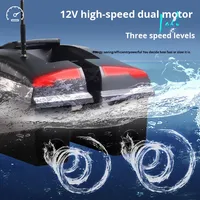 Bateau à appâts GPS Sonar 3-en-1 12V 500M 40 points en ABS blanc V020V pour la pêche en mer