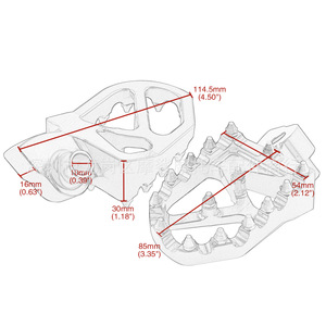 Pédales à pointes bleues Yamaha FYZ450 FWR450 FYZ1256585 YZ250FX WR250, pièces de moto tout-terrain - Product Image 1