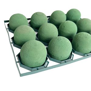 Mini bolas de espuma floral verdes redondas para decoración del hogar y empaque de regalos - Product Image 1