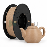 Filament d'imprimante 3D Novtau PLA Wood Natural 1 kg pour la fabrication de modèles en atelier avec un choix de couleurs disponibles