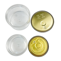 Bocaux en plastique transparent PET de qualité alimentaire, 30 ml, 100 ml, 120 ml, pour thon, avec joint d'étanchéité, vides