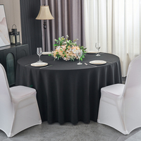 Nappe ronde en polyester épais résistante à la chaleur 300 g/m² avec motif uni