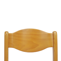 Chaise Montessori en bois pour enfants, idéale pour la crèche et la garderie, en contreplaqué de hêtre naturel avec pieds en plastique et patins antidérapants intégrés