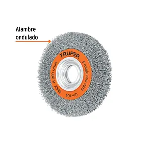 BOX 4 Alambre de cardado de 6' x 3/4' para amoladora, TRUPER - Product Image 2