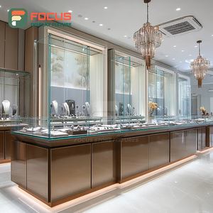High Visibility Shopping Center Jewelry Showcase Polished Surface Jewelry Shop Display Counter - Product Image 6