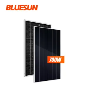 蓝森制造瓦式太阳能电池板700w 600w单晶太阳能电池板，用于住宅和工业
