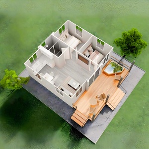 Casa Contenedor Expandible de Lujo de 40 pies, 3 Dormitorios con Cocina y Baño, Villa Prefabricada, Vivienda Moderna Pequeña - Product Image 2