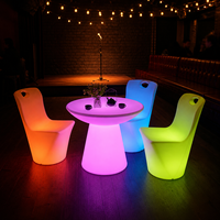 Chaise de bar lumineuse personnalisée en PE rotomoulé recyclable, chaise de bar à changement de couleur pour hôtel, club, événement, usage commercial
