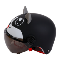 Nouveau style PP PC casques de sécurité de moto pour enfants doublure amovible demi-visage moto modulaire Scooter casque été cyclisme
