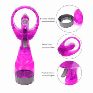 Ventilador de mano portátil con rociador de agua, funciona con batería, para viajes de verano al aire libre, con tanque de agua. - Product Image 3