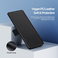 Penyangga Keyboard Ultra Tipis 7mm untuk Smartphone dan Tablet dengan Koneksi Simultan dan Penutup Pelindung Kulit PU