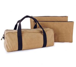 Free sample <b>Waxed</b> <b>Canvas</b> 16oz Heavy Duty Multi-purpose <b>Canvas</b> Zipper Tool Bag Utility Bag Organize Storage Pouch 3-pack - Product Image 1