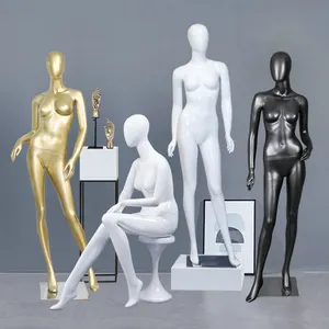 Mannequin Female Full Body Fiberglass Clothing Mannequin Plus Size Plating Gold/white/black Mannequin Female