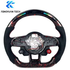 Volante de Fibra de Carbono Forjado Personalizado para Volkswagen VW Led Mk7 GTI Golf R VW 17 St Jetta con Palancas de Cambio <span class=keywords><strong>Gli</strong></span> Mpi R400 2016 - Product Image 2