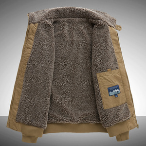 Giacca da Lavoro Invernale per Uomini Maturi, 100% Cotone Pesante Foderato in Pile, Collo a Punta, Vestibilità Comoda, Isolata - Product Image 6