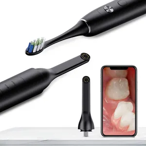 Kit de clareamento dental, kit sônico inteligente com escova de dentes elétrica com câmera intraoral sem fio