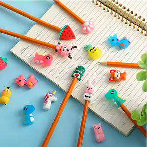 Ensemble de papeterie scolaire promotionnel écologique et coloré pour l'école primaire, la <span class=keywords><strong>maternelle</strong></span> et l'école primaire, crayons en bois HB à tête de dessin animé - Product Image 6